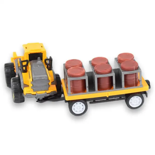 Inženýrský náklaďák: Traktor s olejovými barely a přívěsem 24cm obrázek 2