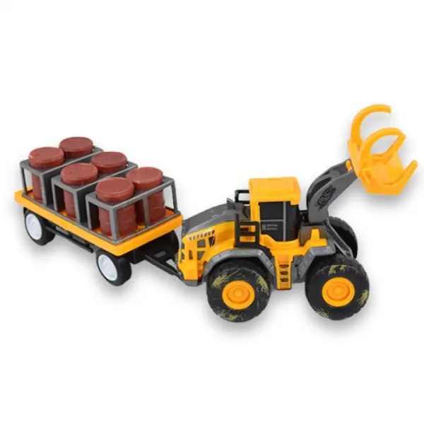 Inženýrský náklaďák: Traktor s olejovými barely a přívěsem 24cm obrázek 3