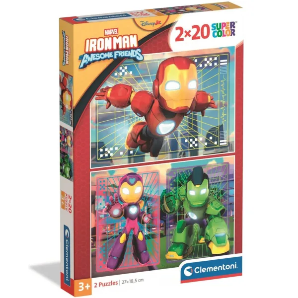 Iron Man a jeho úžasní přátelé 2x20dílné Supercolor puzzle - Clementoni obrázek 1