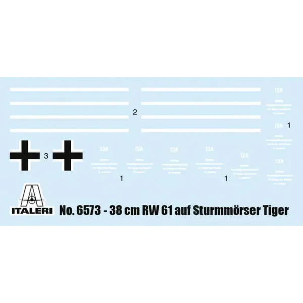 Italeri 1/35 38 cm RW 61 auf STURMMÖRSER TIGER tank maketa obrázek 2