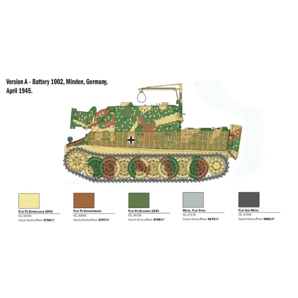 Italeri 1/35 38 cm RW 61 auf STURMMÖRSER TIGER tank maketa obrázek 3