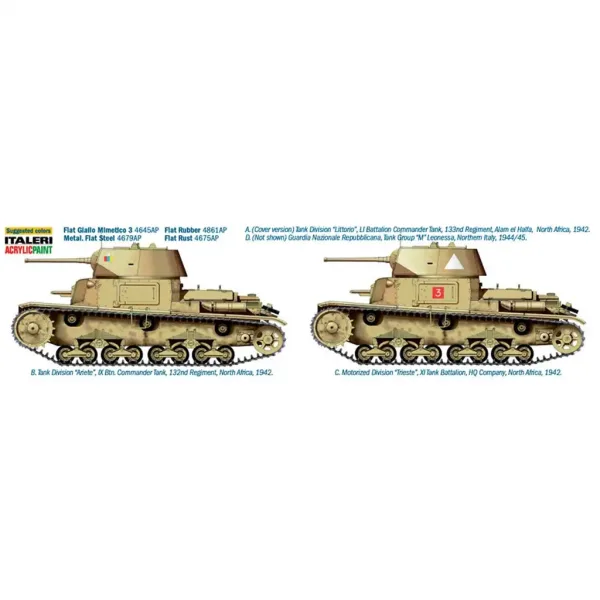Italeri 1/35 Carro Armato M14/41 I Serie tankový model obrázek 3