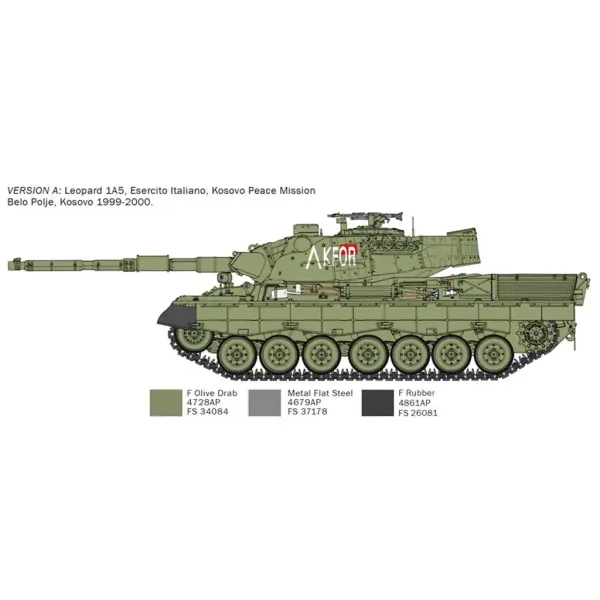 Italeri 1/35 Leopard 1A5 tankový model obrázek 3