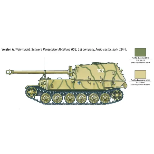 Italeri: 1/35 Sd.Kfz. 184 Elefant stíhač tanků model obrázek 3