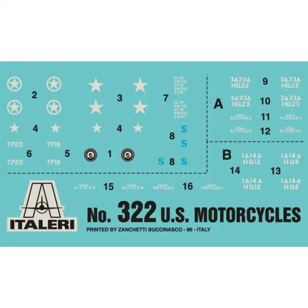 Italeri 1/35 U.S. Motocykly 2ks vojenský motocykl model obrázek 4