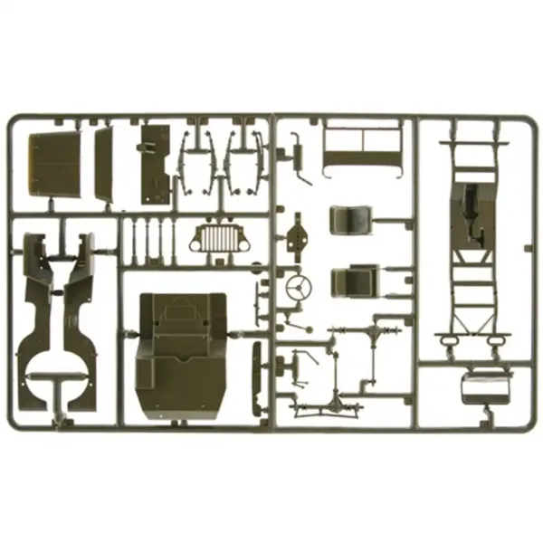 Italeri 1/35 Willys MB vojenský Jeep s přívěsem model vozidla obrázek 6