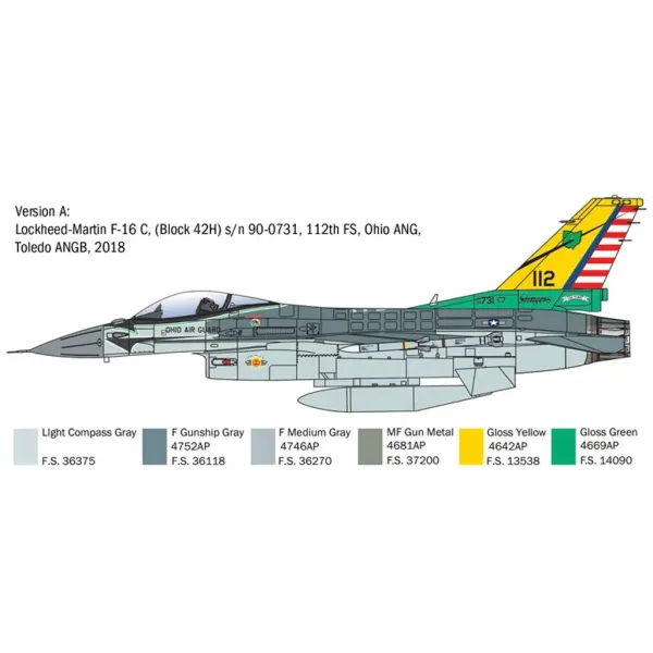 Italeri 1/48 F-16C Fighting Falcon model letadla obrázek 3