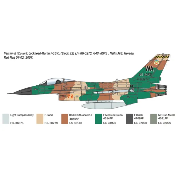 Italeri 1/48 F-16C Fighting Falcon stíhačka model obrázek 4