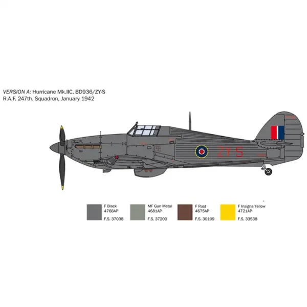 Italeri 1/48 Hurricane Mk.IIC model letadla obrázek 3