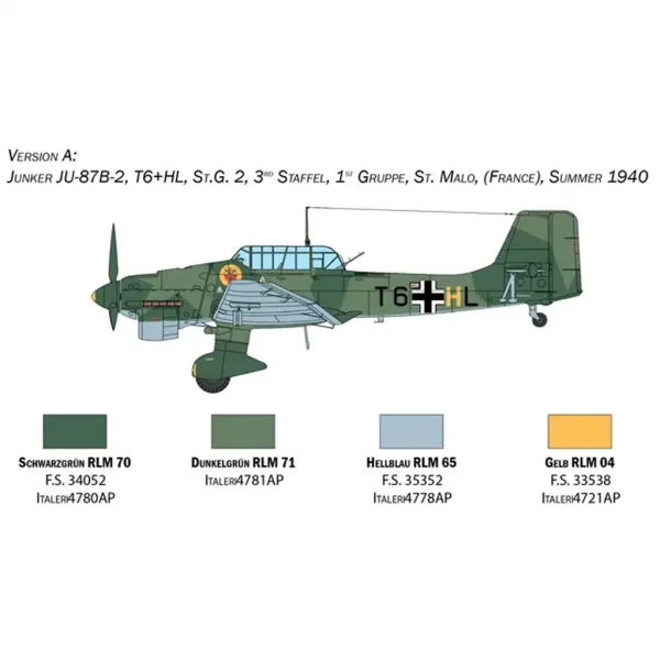 Italeri 1/48 Junkers Ju 87B Stuka model letadla obrázek 3