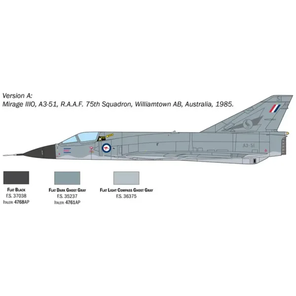 Italeri 1/48 Mirage III E model letadla obrázek 3