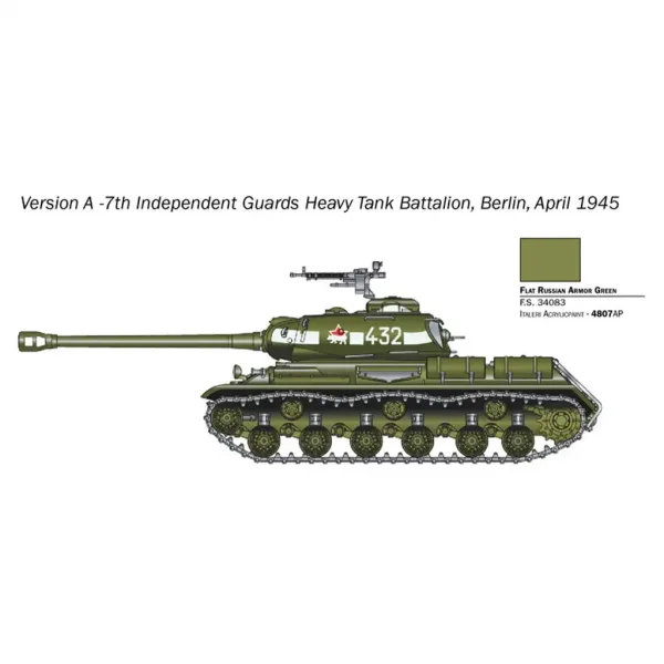 Italeri 1/56 JS2 Stalin tank model obrázek 3