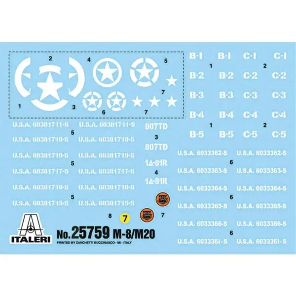 Italeri 1/56 M8/M20 model tank obrázek 2