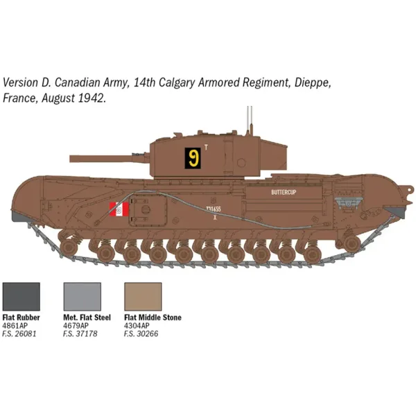 Italeri 1/72 Churchill Mk. III tank model obrázek 6