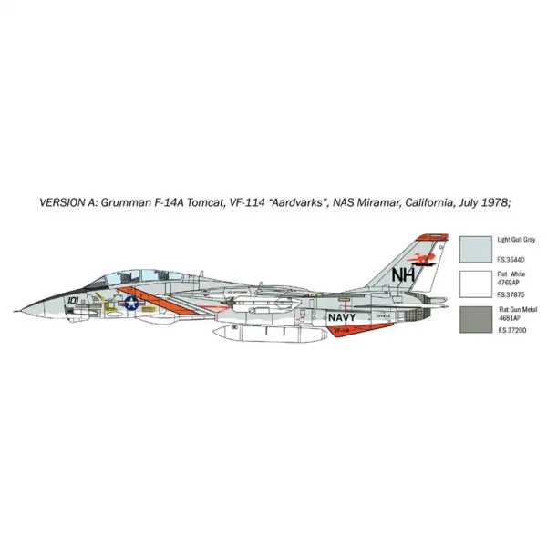 Italeri 1/72 F-14A Tomcat stíhačka model obrázek 3