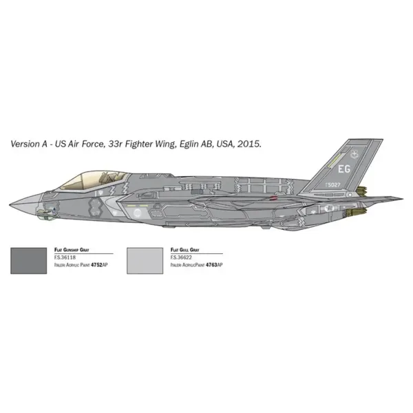 Italeri 1/72 F-35A Lightning II stíhačka model obrázek 3