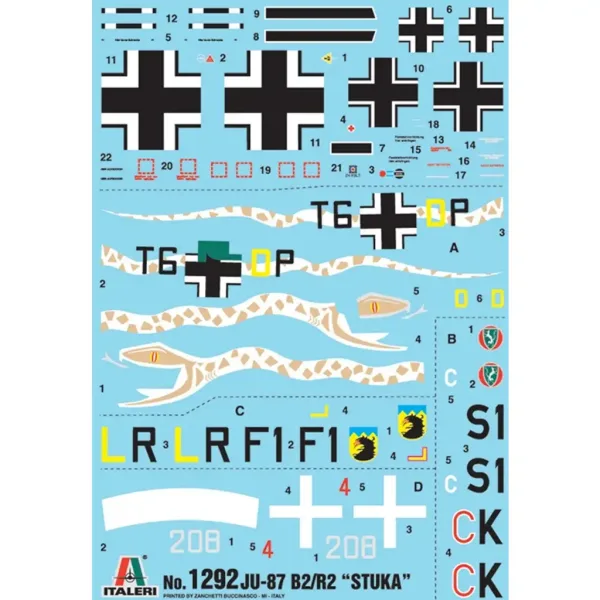 Italeri 1/72 Ju-87 B2/R2 Stuka střemhlavý bombardér model letadla obrázek 2