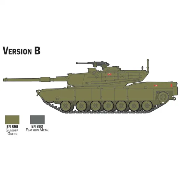Italeri 1/72 M1 Abrams tank modelová sada obrázek 4