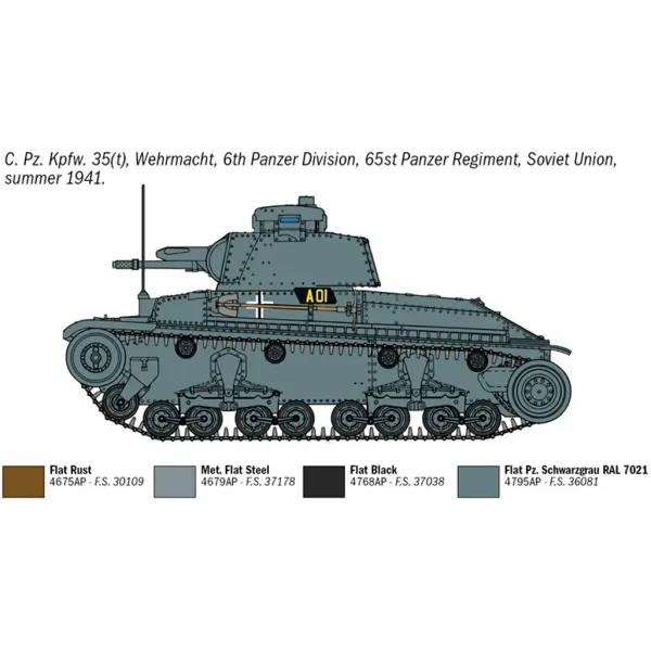 Italeri 1/72 Pz. Kpfw. 35(t) model tanku obrázek 5