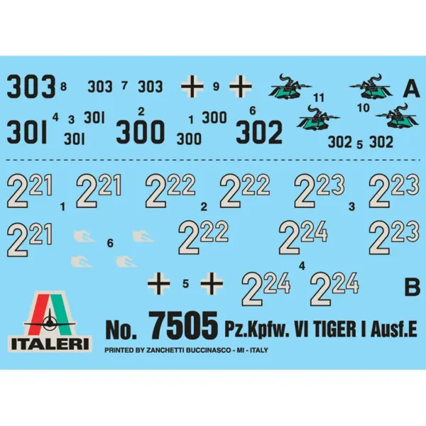 Italeri 1/72 Pz. Kpfw. VI Tiger I Ausf. E Tigris tank 2ks modelová sada obrázek 2