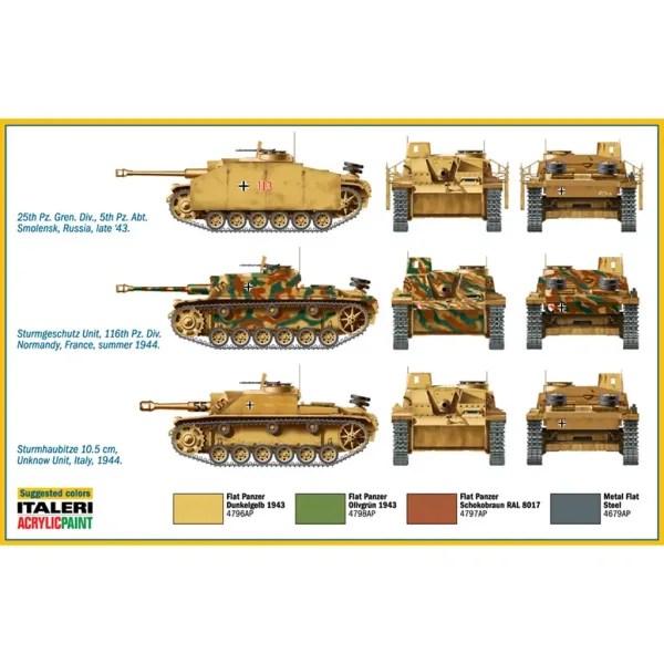 Italeri 1/72 Sturmgeschütz III útočné dělo 2ks modelová sada obrázek 3