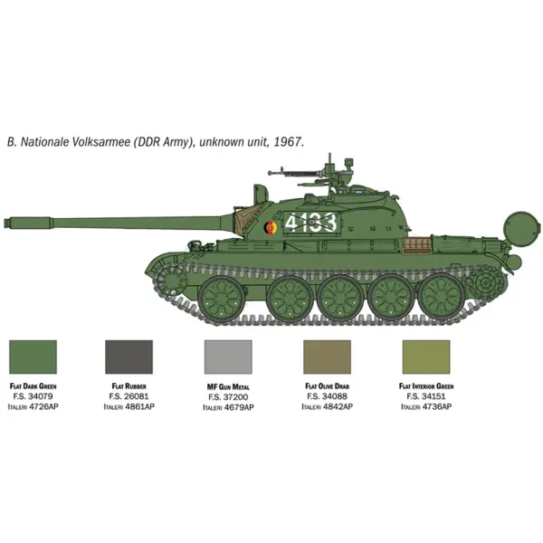 Italeri 1/72 T-55A tank model obrázek 4