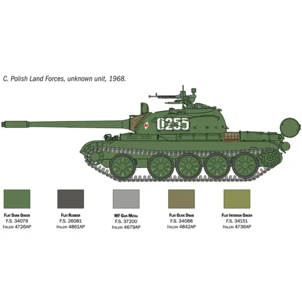 Italeri 1/72 T-55A tank model obrázek 5