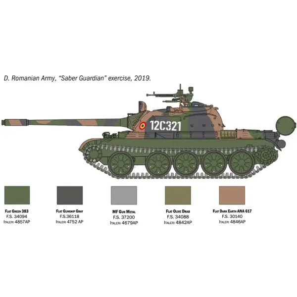 Italeri 1/72 T-55A tank model obrázek 6
