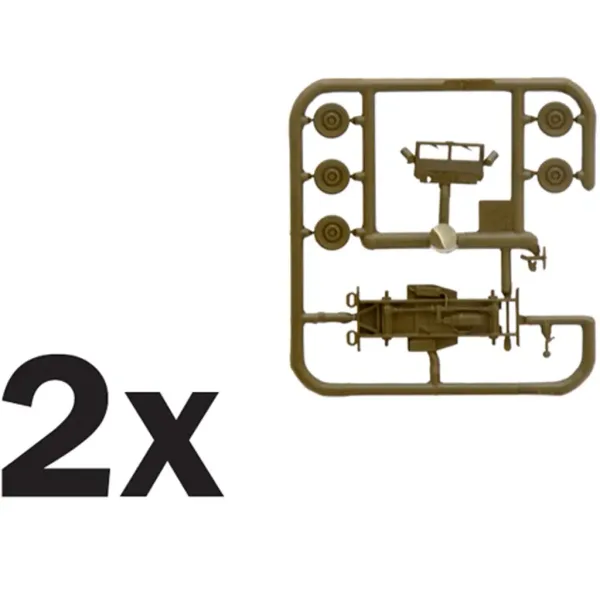 Italeri 1/72 Willys Jeep 1/4 ton 4x4 vojenská vozidla 2ks modelová sada obrázek 4
