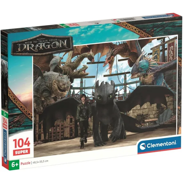 Jak vycvičit draka: Dračí spojenectví – 104dílné Supercolor puzzle – Clementoni obrázek 1