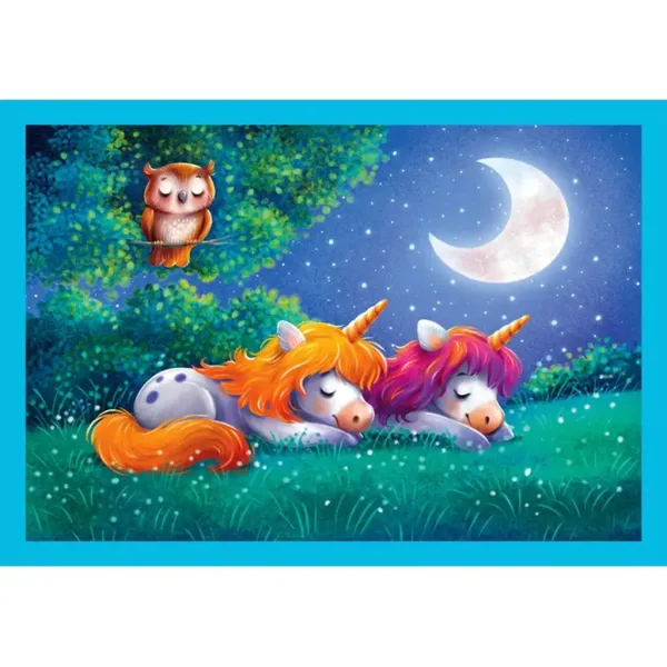 Jeden den s jednorožci 4 v 1 puzzle - Clementoni obrázek 2