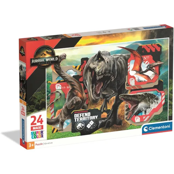 Jurassic World Maxi Super Color 24dílné puzzle - Clementoni obrázek 1