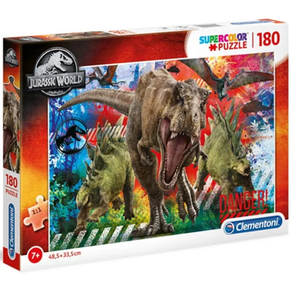 Jurassic World Supercolor puzzle 180 kusů - Clementoni obrázek 1