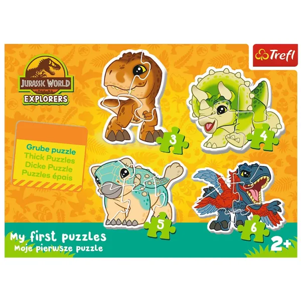 Jurský svět: Roztomilí dinosauři - První Baby puzzle 3-4-5-6 dílků - Trefl obrázek 2