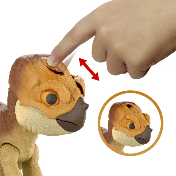 Jurský svět: Znovuzrození – Interaktivní dinosaurus figura Aquilops Dolores – Mattel obrázek 3