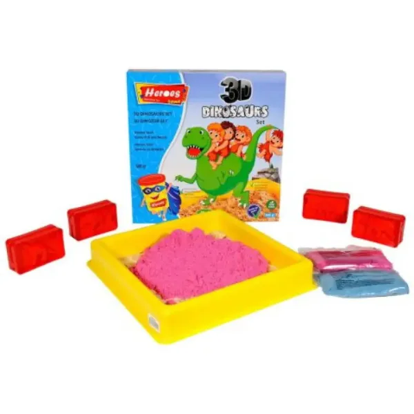 Kinetic Sand: Heros dinosauří nebo poníková sada modelovacího písku s doplňky, 500 g obrázek 2