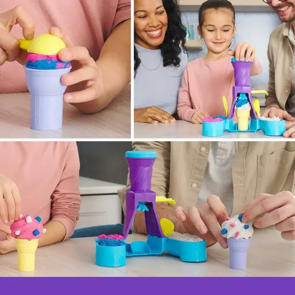 Kinetic Sand: Sada na výrobu zmrzliny z modelovacího písku 396g - Spin Master obrázek 2