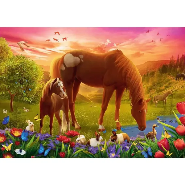 Koně na louce 500dílné puzzle - Trefl obrázek 2
