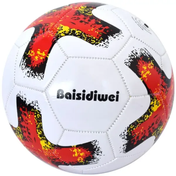 Fotbalový míč z umělé kůže s barevným křížovým vzorem 23 cm obrázek 2