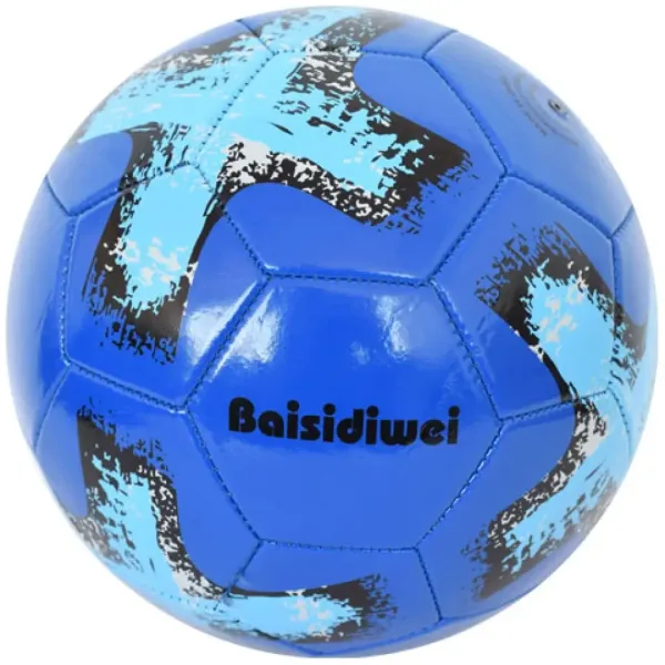 Fotbalový míč z umělé kůže s barevným křížovým vzorem 23 cm obrázek 3