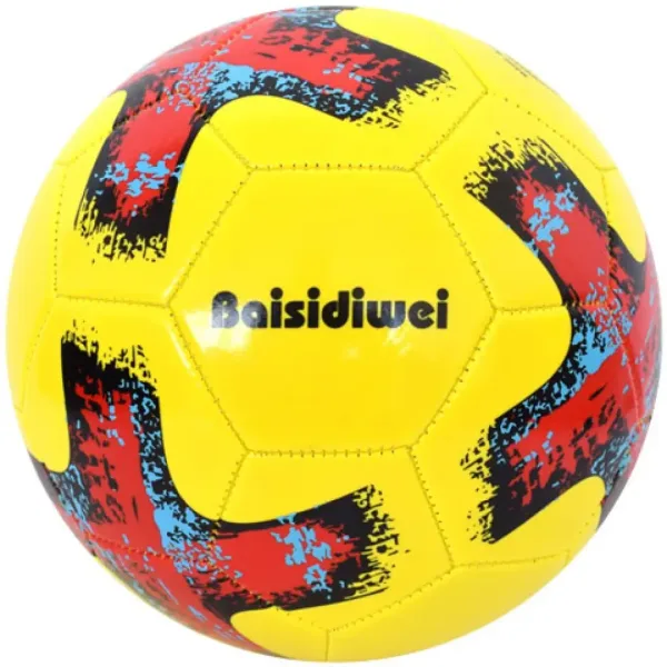 Fotbalový míč z umělé kůže s barevným křížovým vzorem 23 cm obrázek 4