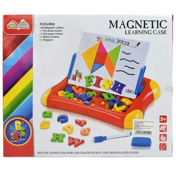 Kreslící prkno: Multifunkční magnetická kreslící tabule s fixem a písmeny 30x24cm obrázek 9