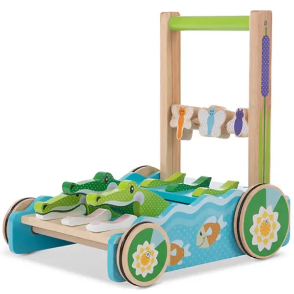 Krokodýl na postrkování s klikacím mechanismem z dřeva - Melissa & Doug obrázek 2