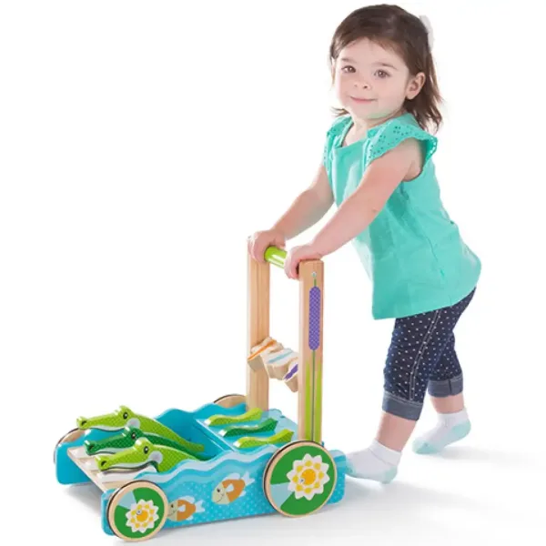 Krokodýl na postrkování s klikacím mechanismem z dřeva - Melissa & Doug obrázek 3