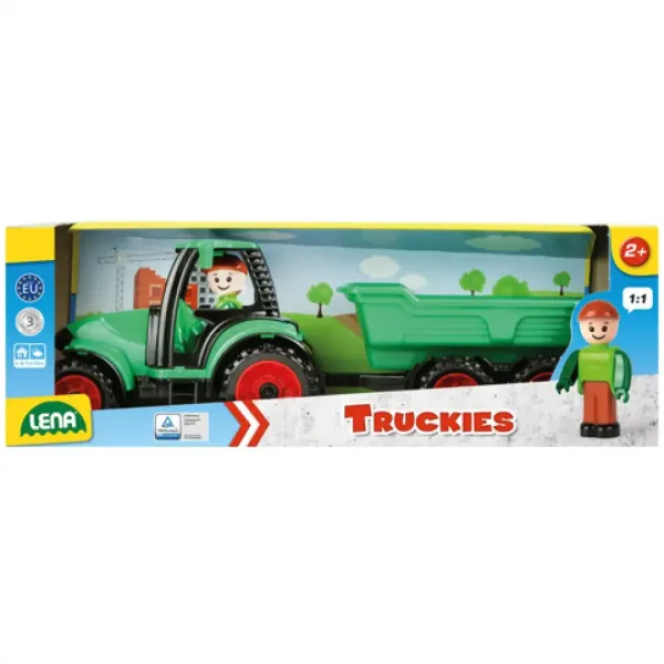 LENA: Nákladní auto s traktorem, přívěsem a figurkou 36cm obrázek 2