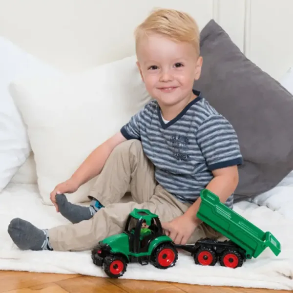 LENA: Nákladní auto s traktorem, přívěsem a figurkou 36cm obrázek 4