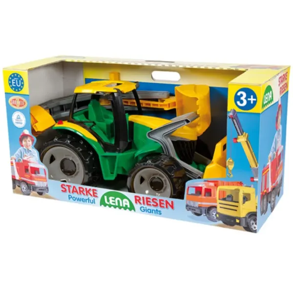 LENA: Obří traktor s nakladačem a lopatou žlutě/zelený 65cm obrázek 2