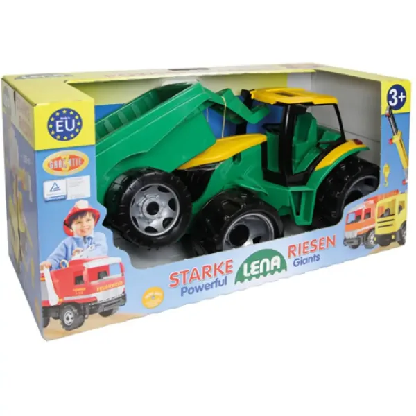 LENA: Obří traktor s přívěsem zeleno/žlutý 93cm obrázek 2