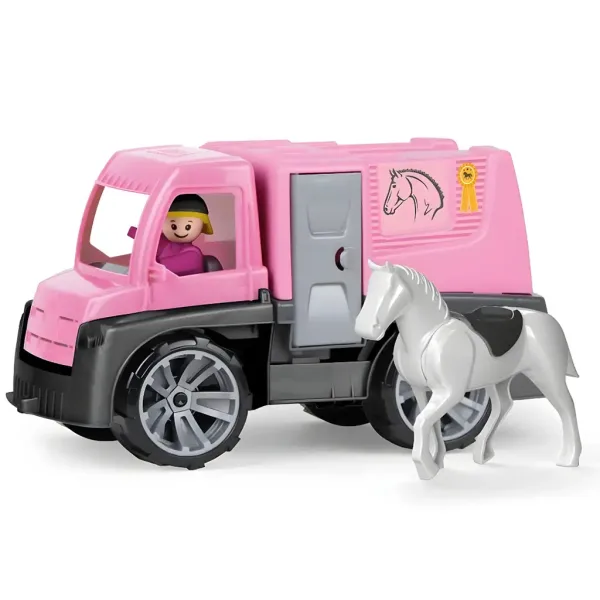 LENA: Truxx Růžový nákladní auto s koněm a figurkou obrázek 2