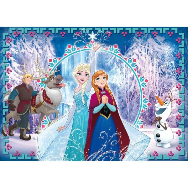 Ledové království 2 v 1, 250dílné puzzle a omalovánka 50x35 cm - Lisciani obrázek 2